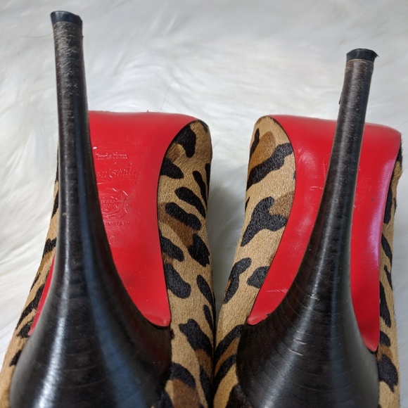*SOLD* Cristian Louboutin Leopard Ponyhair Boots - Picture 2 of 8